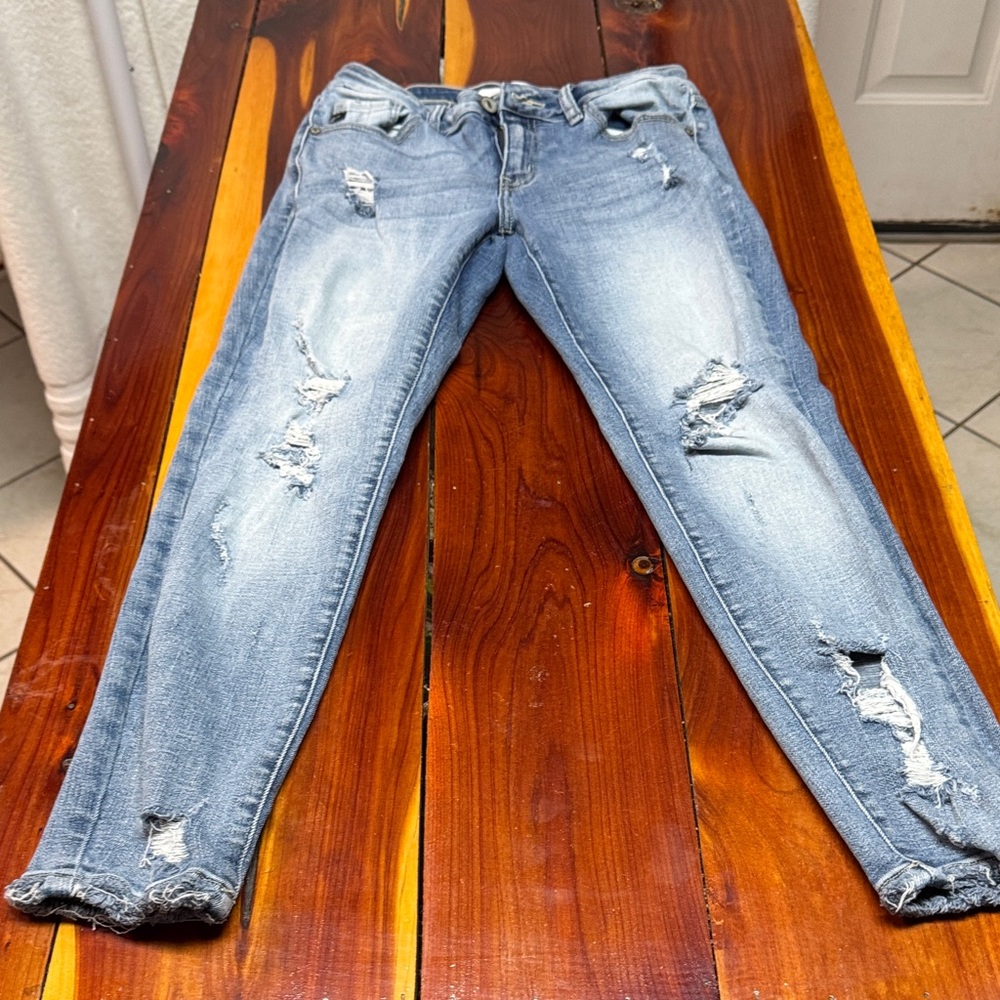 KanCan Light Blue Distressed Skinny Jeans